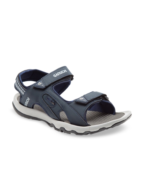 Ganuchi Women Navy Blue Solid Open Toe Flats