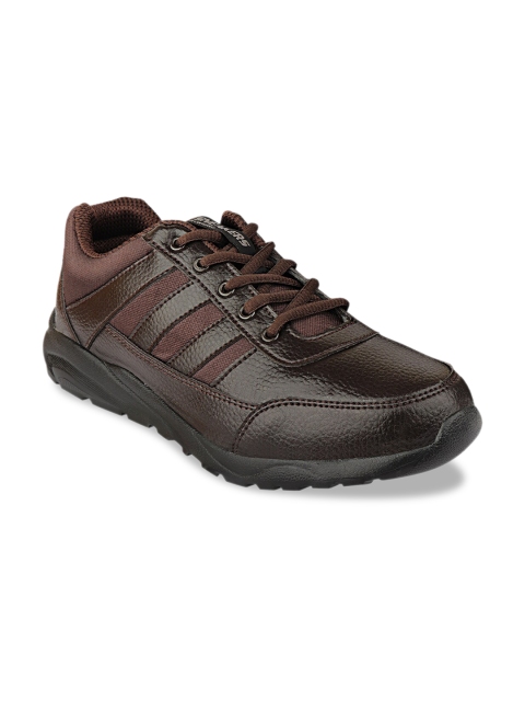 Rex Boys Brown Woven Design Sneakers