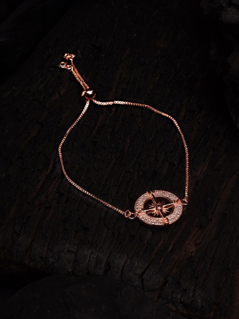 DIVA WALK EXCLUSIVE Orange & White Rose Gold-Plated Handcrafted CZ Studded Link Bracelet
DIVA WALK EXCLUSIVE Orange & White Rose Gold-Plated Handcrafted CZ Studded Link Bracelet