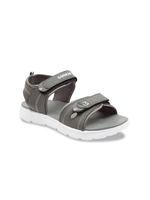 Ganuchi Women Grey Solid Open Toe Flats