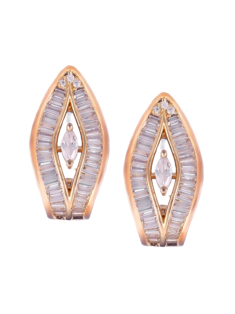Adwitiya Collection Rose Gold Oval Studs