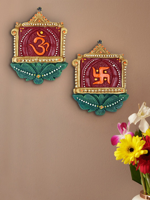 Aapno Rajasthan Set of 2 Red & Green Auspicious Handcrafted Terracotta Wall Hanging Showpieces
Aapno Rajasthan Set of 2 Red & Green Auspicious Handcrafted Terracotta Wall Hanging Showpieces