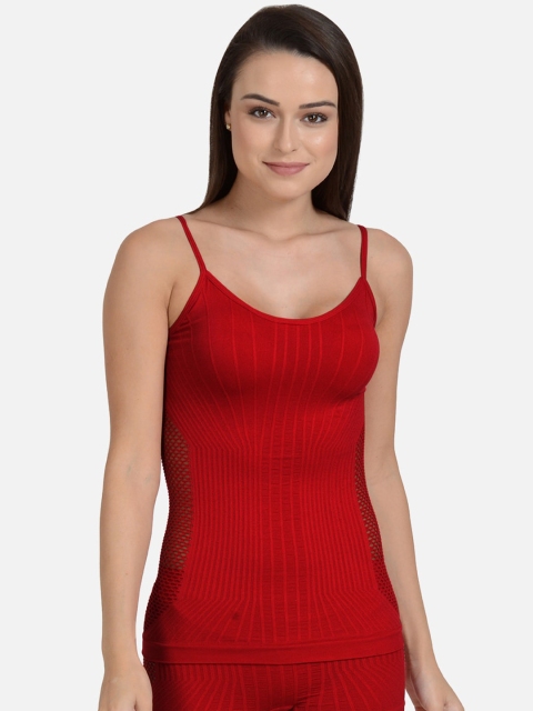 mod & shy Women Red Striped Swim Set