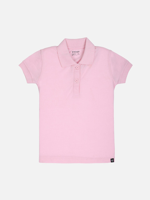 PROTEENS Girls Pink Solid Polo Collar T-shirt 
PROTEENS Girls Pink Solid Polo Collar T-shirt