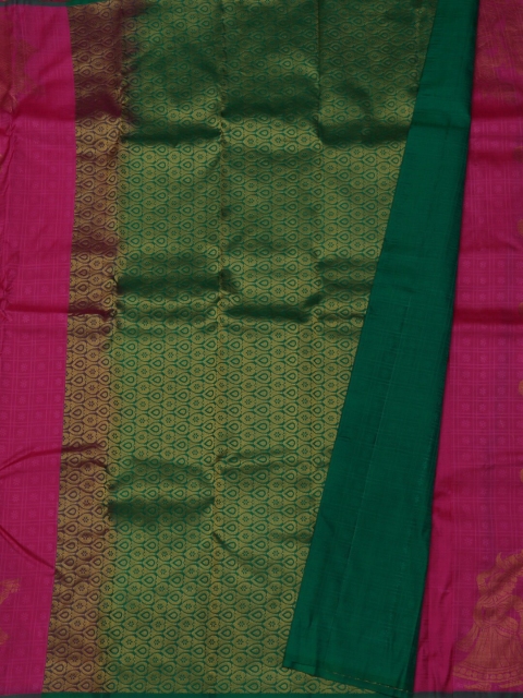 Pothys Pink & Green Pure Silk Woven Design Saree