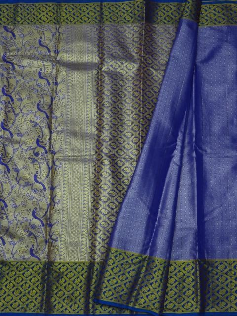 Pothys Blue Woven Design Tissue Saree