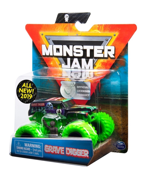 MONSTER JAM Kids Green & Black 1:64 Scale Die-Cast Grave Digger Toy Truck