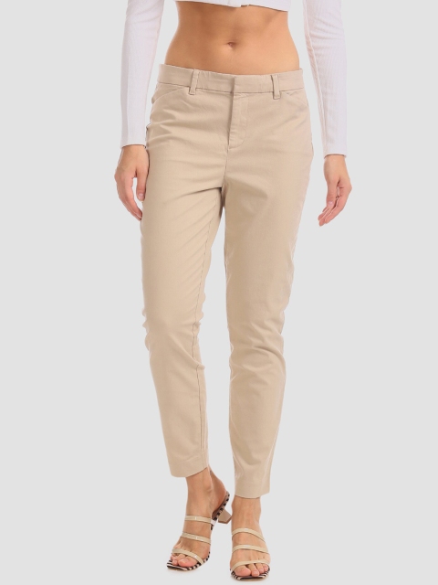 GAP Women Beige Skinny Fit Trousers