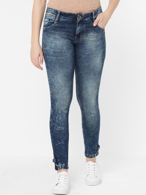 Juliet Women Blue Slim Fit Low-Rise Low Distress Jeans
