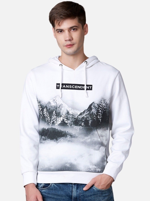 MARCA Disati Men White & Grey Printed Sweatshirt