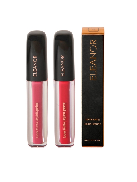 ELEANOR Set of 2 Super Matte Liquid Lipstick LM05_06, Multi