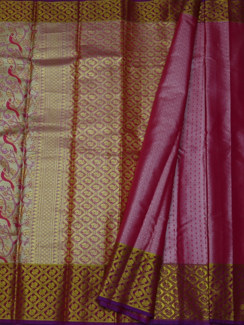 Pothys Pink & Beige Tissue Printed Saree