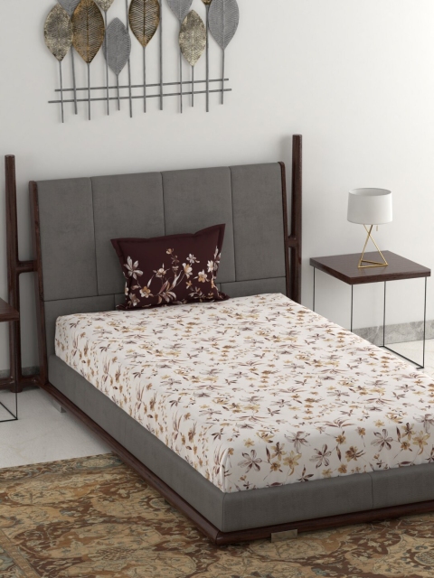 Trident Brown & White Floral 144 TC Cotton 1 Single Bedsheet with 1 Pillow Cover
Trident Brown & White Floral 144 TC Cotton 1 Single Bedsheet with 1 Pillow Cover
