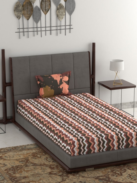 Trident Brown & White Abstract 144 TC Cotton 1 Single Bedsheet with 1 Pillow Covers
Trident Brown & White Abstract 144 TC Cotton 1 Single Bedsheet with 1 Pillow Covers