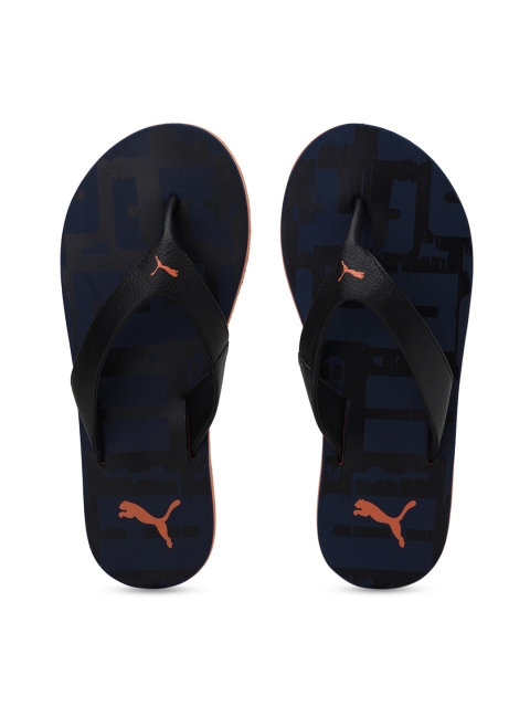 Puma Men Black Blue Windster GU Flip-Flops