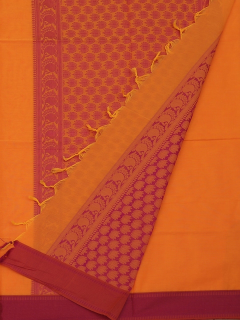 Pothys Orange Printed Pure Cotton Saree