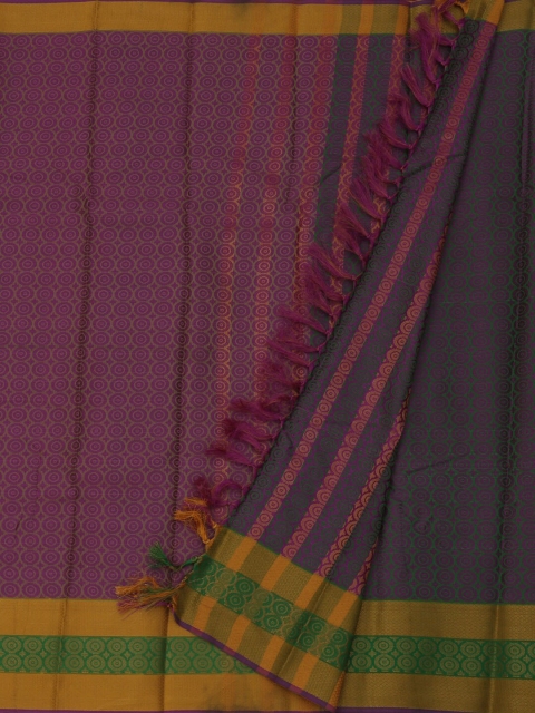 Pothys Violet Woven Design Jute Silk Saree