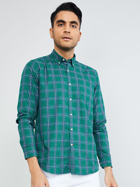 max Men Green Slim Fit Checked Casual Shirt 
max Men Green Slim Fit Checked Casual Shirt