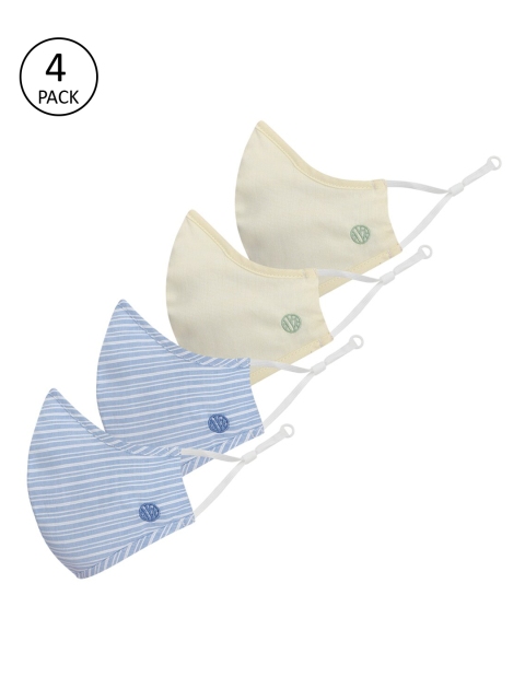 Van Heusen Woman Pack Of 4 Reusable 3-Ply Cloth Mask, Blue