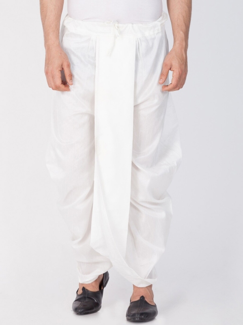 VASTRAMAY Men White Solid Dhoti