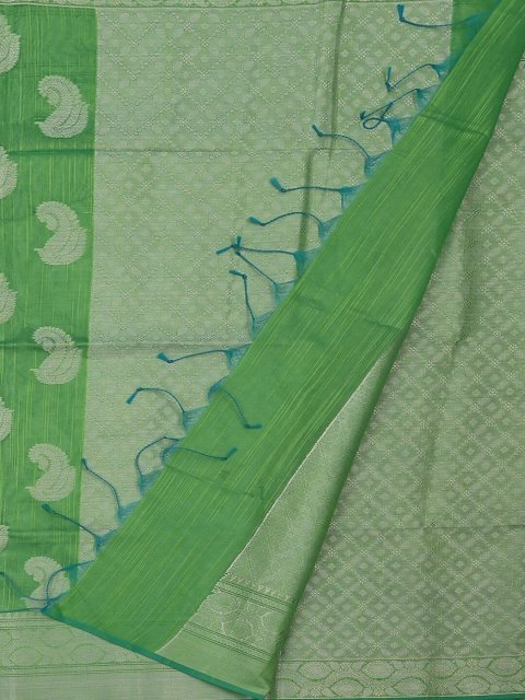 Pothys Green Woven Design Cotton Blend Saree