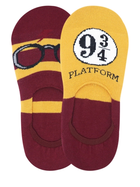 Balenzia Women Pack Of 3 Maroon & Yellow Harry Potter Lightning Bolt & Glasses Platform 9 3/4 Shoe Liners
Balenzia Women Pack Of 3 Maroon & Yellow Harry Potter Lightning Bolt & Glasses Platform 9 3/4 Shoe Liners