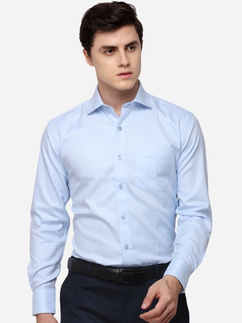 JADE BLUE Men Blue Slim Fit Solid Formal Shirt