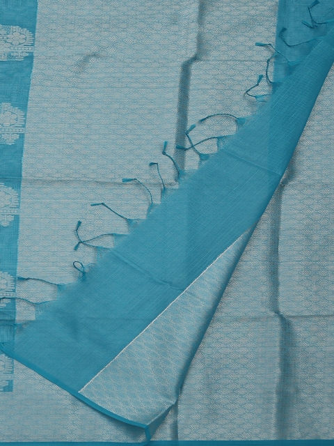 Pothys Blue Woven Design Supernet Saree