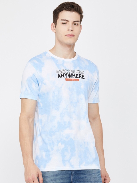 Bossini Men Blue Printed Round Neck T-shirt