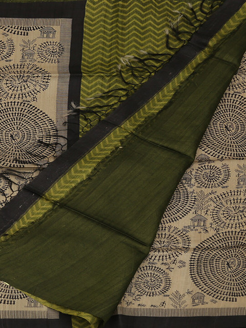 Pothys Cream-Coloured & Green Jute Silk Printed Saree
Pothys Cream-Coloured & Green Jute Silk Printed Saree
