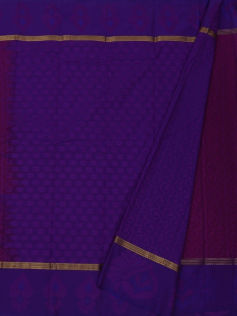 Pothys Violet & Blue Art Silk Printed Saree