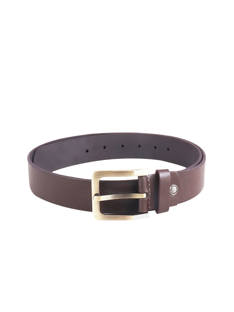 TnW Men Brown Solid Leather Belt