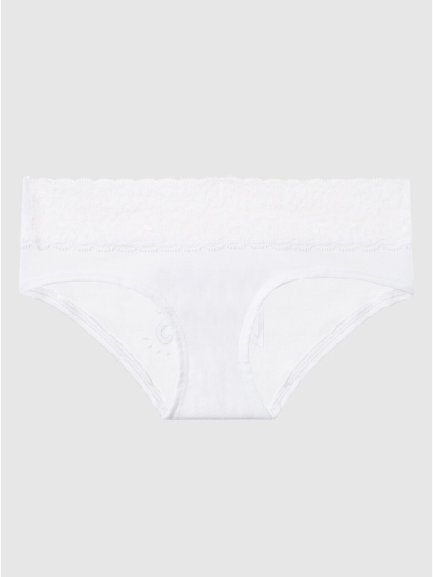 La Senza Women White Printed Cotton Hipster Briefs 11052615-4KSH