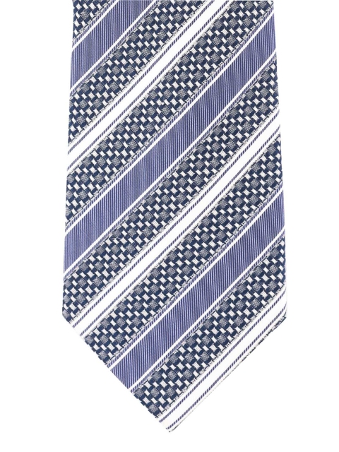The Tie Hub Blue & White Striped Broad Tie