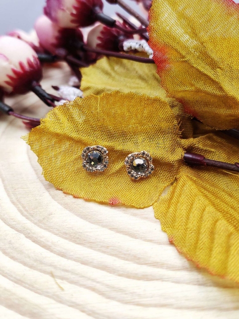 Sia Art Jewellery Gold-Plated Contemporary Studs