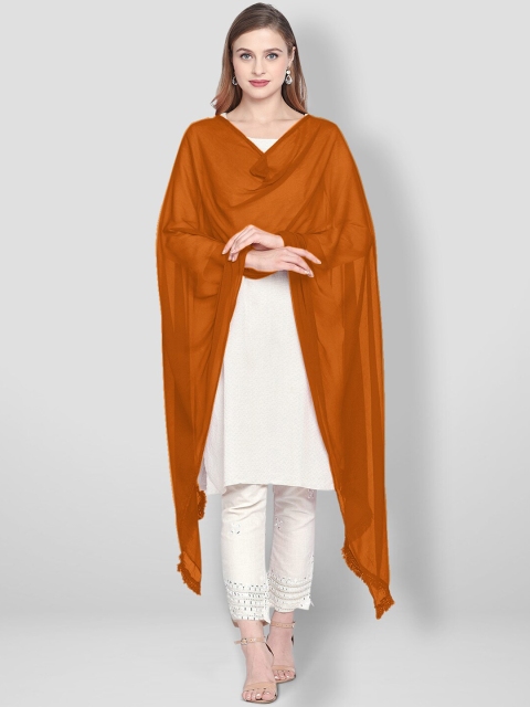 Dupatta Bazaar Brown Solid Dupatta