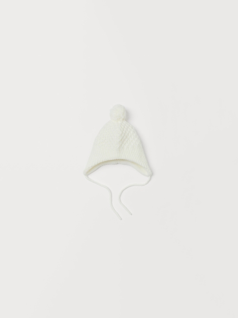 H&M Kids White Fleece-Lined Hat