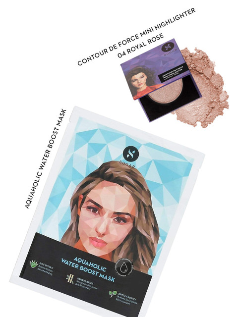 SUGAR Set of 2 Aquaholic Water Boost Mask & Mini Highlighter - 04 Royal Rose, Multi
SUGAR Set of 2 Aquaholic Water Boost Mask & Mini Highlighter - 04 Royal Rose, Multi