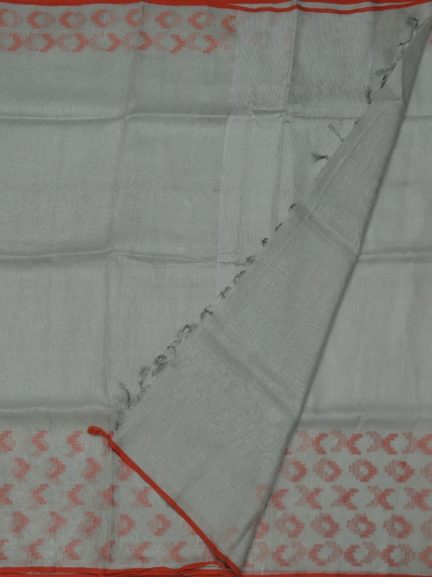Pothys Grey Woven Design Pure Linen Saree