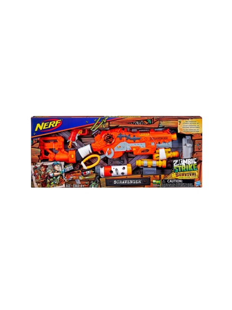 NERF Kids Orange & Grey Zombie Strike Scravenger 12-Dart Blaster With Tactical Light & Barrel Extension
NERF Kids Orange & Grey Zombie Strike Scravenger 12-Dart Blaster With Tactical Light & Barrel Extension