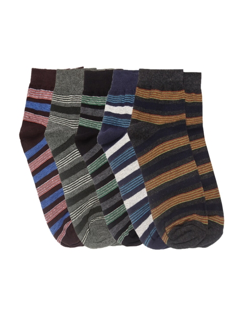 Dollar Men Pack Of 5 Assorted Ankle-Length Socks
