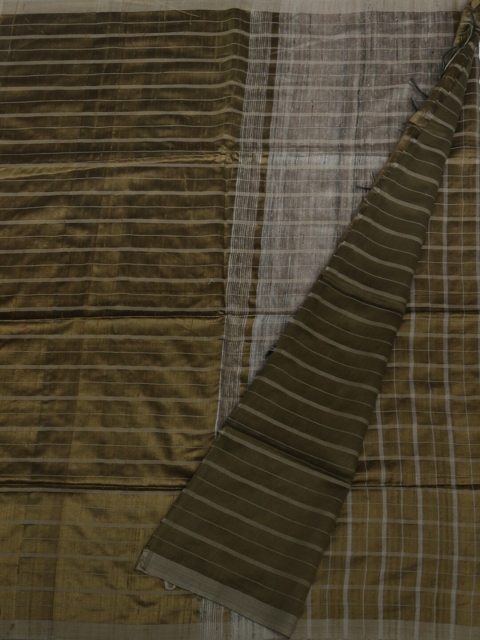 Pothys Green Woven Design Jute Silk Saree