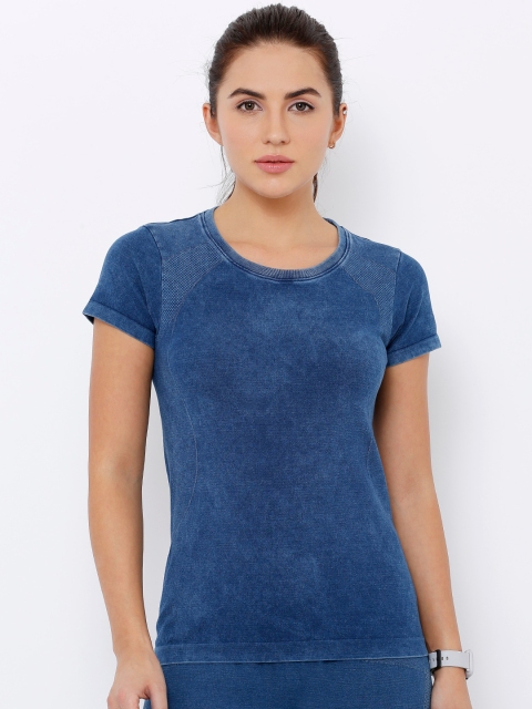Kraus Jeans Women Blue Solid Top