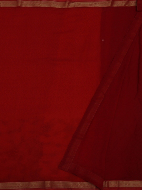 Pothys Red Printed Poly Georgette Saree