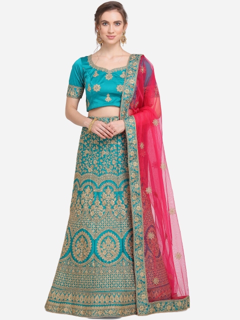 VRSALES Sea Green & Pink Embroidered Semi-Stitched Lehenga & Unstitched Blouse with Dupatta
VRSALES Sea Green & Pink Embroidered Semi-Stitched Lehenga & Unstitched Blouse with Dupatta