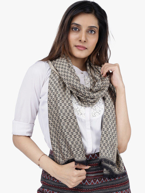 Scarves & Glitters Women Beige Self Design Scarf
Scarves & Glitters Women Beige Self Design Scarf