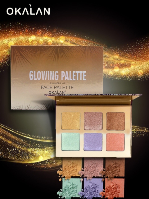 Okalan Highlighter - Glowing Palette 22 g, Multi