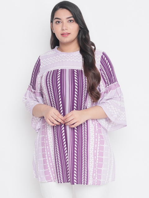 Amydus Women Lavender Printed Top