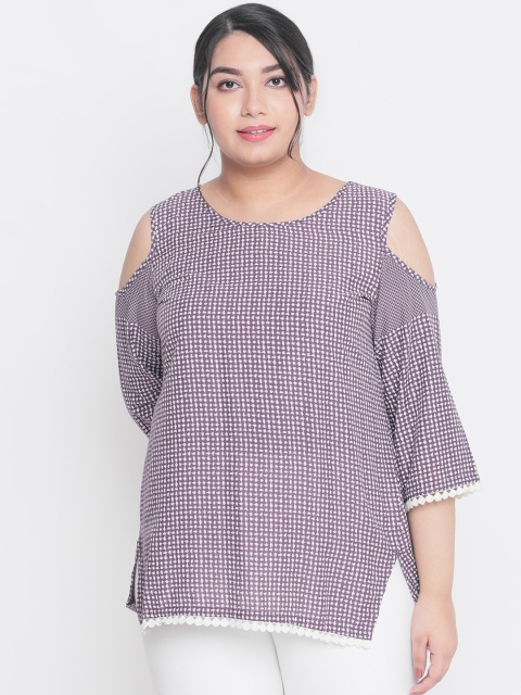 Amydus Women Purple Printed Top