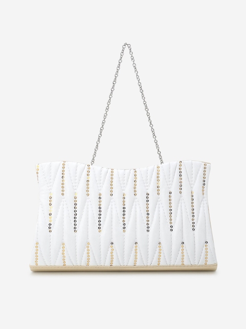Element Cart White Embellished Purse Clutch